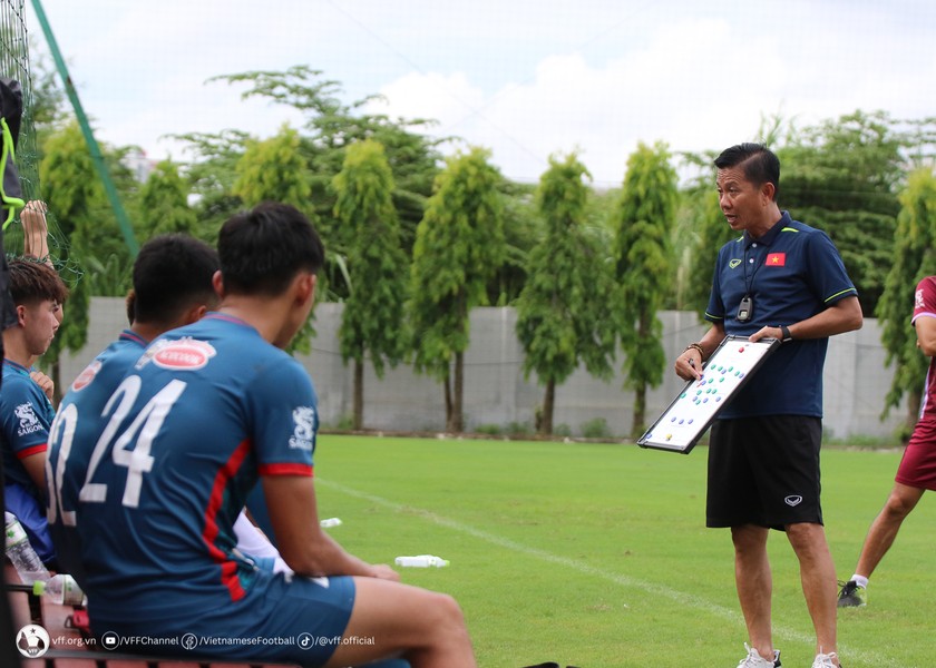HLV Hoàng Anh Tuấn đã công bô danh sách cuối cùng các cầu thủ dự U23 Đông Nam Á, ảnh VFF