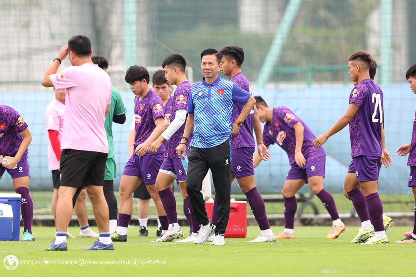 Đội tuyển U23 Việt Nam dưới sự dẫn dắt của HLV trưởng Hoàng Anh Tuấn đã bước vào buổi tập đầu tiên. (Ảnh: VFF)