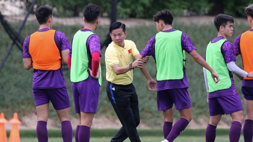  U23 Việt Nam tích cực hoàn thiện bước chuẩn bị cuối cùng cho trận ra quân tại giải châu Á. Ảnh VFF