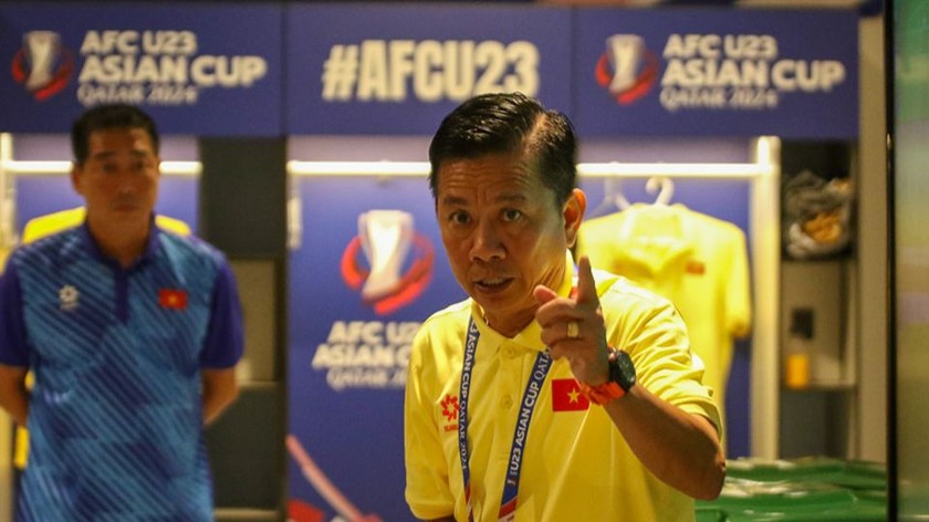 HLV Hoàng Anh Tuấn: “U23 Việt Nam cần tính toán để có đội hình tốt nhất cho trận tứ kết”.Ảnh VFF 