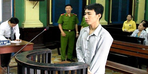 Bị cáo Nguyễn Quốc Vũ  tại tòa