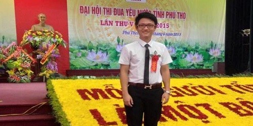 Nguyễn Trung Thành tại Đại hội thi đua yêu nước tỉnh Phú Thọ.