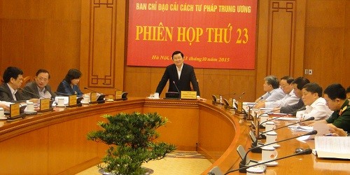 Chủ tịch nước Trương Tấn Sang phát biểu chỉ đạo tại Phiên họp.