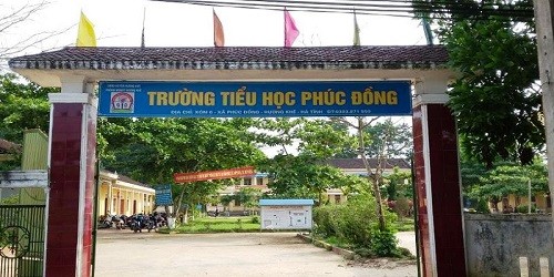 Trường Tiểu học Phúc Đồng, nơi xảy ra sự việc trên.