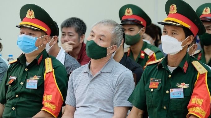 Bị cáo Lê Văn Minh tại phiên tòa sơ thẩm.