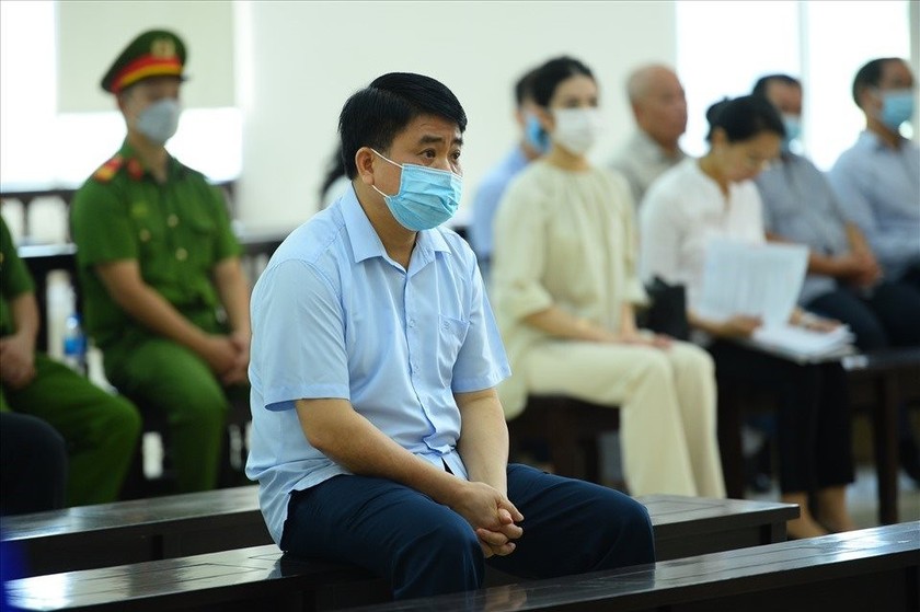 Bị cáo Nguyễn Đức Chung tại một phiên tòa.