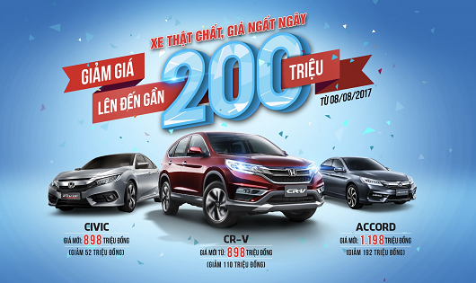 Honda Việt Nam giảm đến gần 200 triệu đồng cho Honda Accord