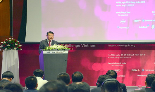 Thống đốc Lê Minh Hưng phát biểu tại Diễn đàn Công nghệ tài chính Việt Nam 2018