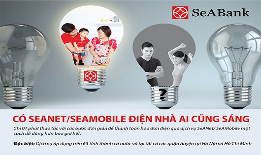 SeABank mở rộng phạm vi thanh toán hóa đơn điện cho khách hàng