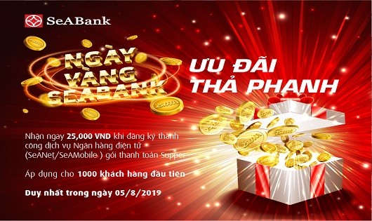 SeABank tặng tiền mặt cho khách hàng mở tài khoản thanh toán
