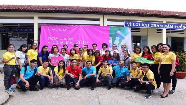 “Ngày Chubb vì Cộng đồng 2019” tại trường tiểu học Tân Đông (điểm trường Ấp 2), xã Tân Đông, huyện Thạnh Hóa, tỉnh Long An