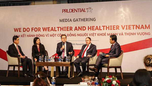 Đại diện các lãnh đạo của Prudential chia sẻ về kế hoạch phát triển tại thị trường Việt Nam