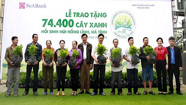SeABanl trao tặng 74.400 cây xanh hồi sinh núi Hồng Lĩnh, Hà Tĩnh