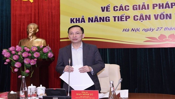 Phó Thống đốc Đào Minh Tú khẳng định tiếp tục đề xuất giải pháp hỗ trợ các DN tiếp cận được chính sách ưu đãi, vay vốn ngân hàng an toàn, hiệu quả.