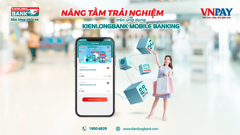 Kienlongbank Mobile Banking tích hợp thêm tính năng tiện ích và bảo mật cao