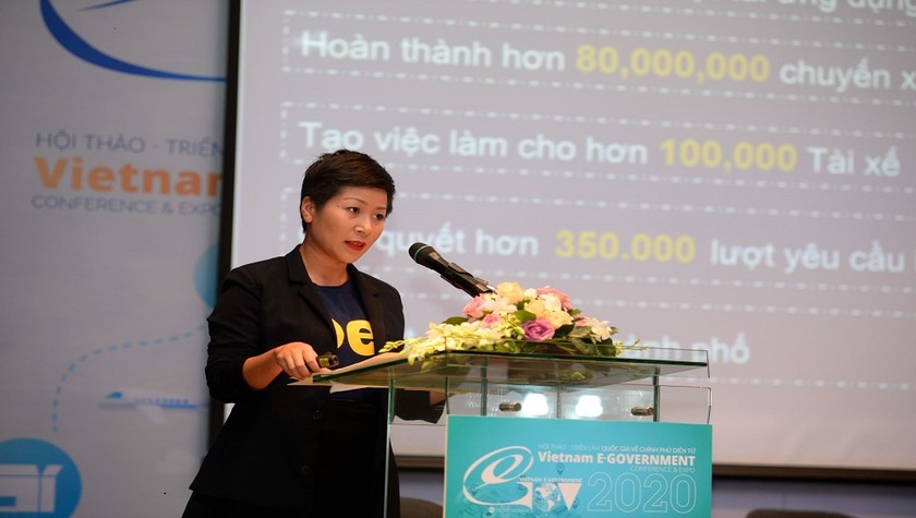 Bà Nguyễn Hoàng Phương trình bày đề án tại Hội thảo.