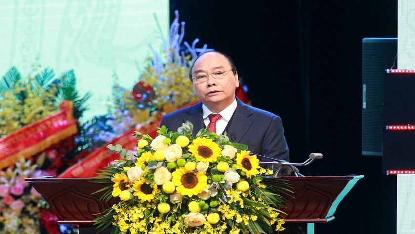 Thủ tướng Chính phủ Nguyễn Xuân Phúc phát biểu tại Lễ Kỷ niệm.