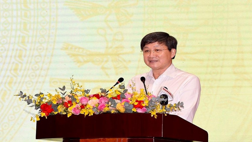 Phó Thủ tướng Lê Minh Khái phát biểu tại Hội nghị rực tuyến sơ kết công tác tài chính - ngân sách 6 tháng đầu năm, triển khai nhiệm vụ 6 tháng cuối năm.
