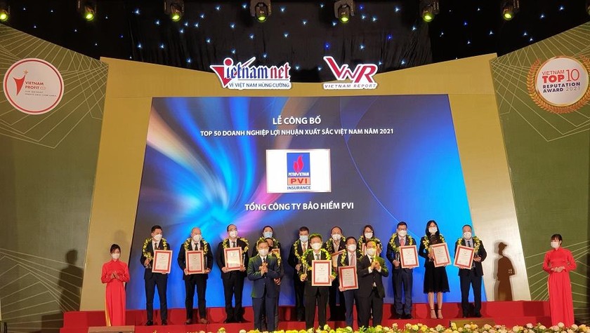 Bảo hiếm PVI nằm trong Top 50 DN lợi nhuận xuất sắc Việt Nam năm 2021