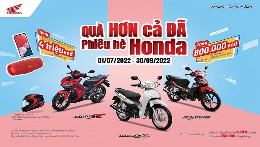 Honda Việt Nam khuyến mại cho khách hàng mua xe máy