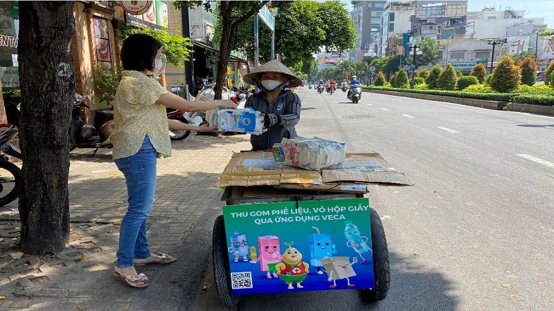 Dự kiến, sau 06 tháng triển khai mở rộng mạng lưới lên 18 quận TP Hồ Chí Minh, lượng vỏ hộp giấy thu gom sẽ đạt 6 tấn. ­­­­­­­ 