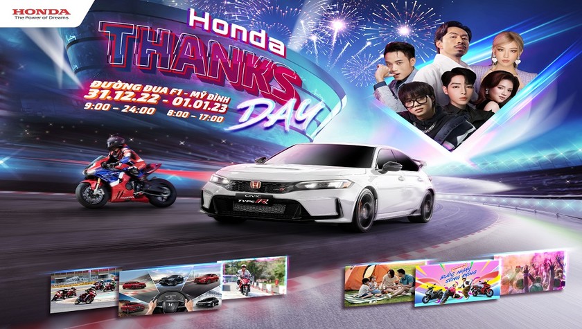Honda Việt Nam tổ chức đại nhạc hội mừng năm mới tại đường đua F1 Mỹ Đình