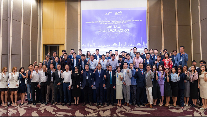 Đại diện Ngân hàng TMCP Đầu tư và Phát triển Việt Nam (BIDV) và Công ty TNHH InfoPlus tại Hội thảo.