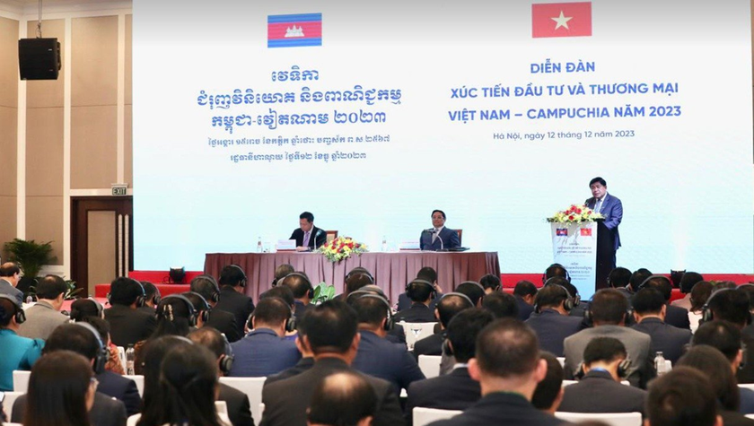 Diễn đàn Xúc tiến Đầu tư và Thương mại Việt Nam - Campuchia năm 2023 (ảnh: MPI)