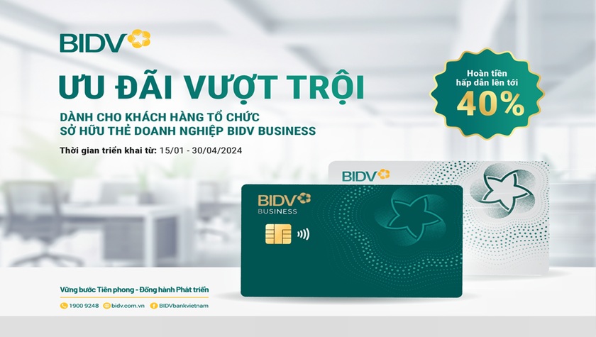 Ưu đãi vượt trội từ bộ đôi thẻ doanh nghiệp BIDV Business