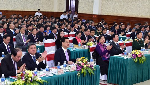 Thủ tướng Nguyễn Tấn Dũng và các đại biểu dự  Đại hội. Ảnh: VGP/Nhật Bắc