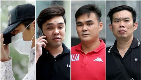 Từ trái qua: Koh Guan Seng, Kam Kok Keong, Lim Hong Ching, và Kelvin Lim Zhi Wei. Ảnh: Straits Times