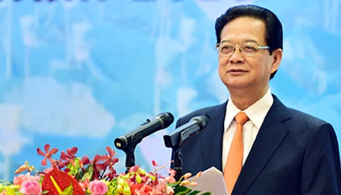 Thủ tướng Nguyễn Tấn Dũng phát biểu chỉ đạo tại Đại hội Thi đua yêu nước ngành ngoại giao. Ảnh: VGP/Nhật Bắc.