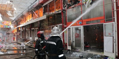 Cháy lớn tại chợ đông người Việt ở Ukraine