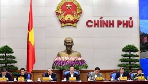 Thủ tướng Nguyễn Tấn Dũng chủ trì phiên họp Chính phủ thường kỳ tháng 11/2015. Ảnh: VGP/Nhật Bắc 