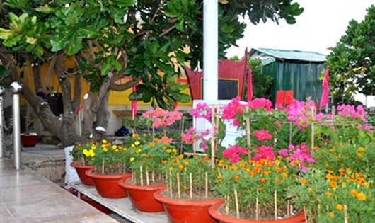 Một góc công viên Đại tướng Võ Nguyên Giáp tại Trường Sa.