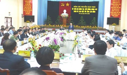 Thủ tướng Nguyễn Xuân Phúc thăm và làm việc tại tỉnh Lâm Đồng.