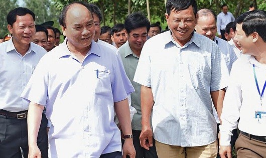 Thủ tướng Nguyễn Xuân Phúc thăm xã nông thôn mới Nam Giang, huyện Nam Đàn, Nghệ An.