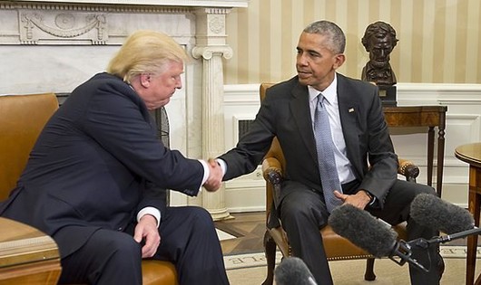 Tổng thống Obama hội đàm ông Trump, hai phu nhân lần đầu gặp riêng