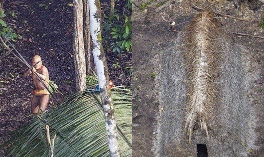 Thú vị cảnh sống nguyên thủy của bộ lạc mới phát hiện trong rừng Amazon 