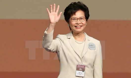 Trưởng Đặc khu Hành chính Hong Kong Lâm Trịnh Nguyệt Nga. (Nguồn: EPA/TTXVN)