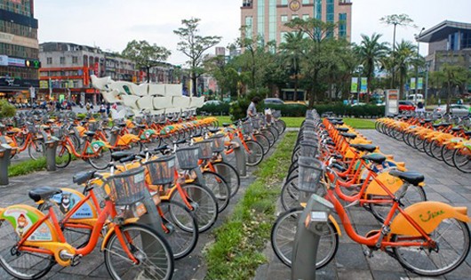 Dịch vụ xe đạp công cộng tại Đài Loan. Ảnh: Vietnamplus.