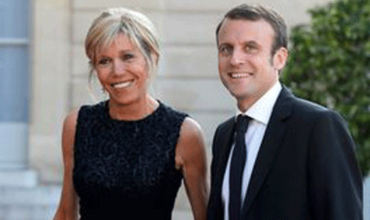 Tổng thống đắc cử Emmanuel Macron và phu nhân Brigitte Trogneux