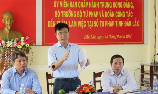 Bộ trưởng Lê Thành Long nhấn mạnh ngành tư pháp cần bám sát với những nhiệm vụ trọng tâm của địa phương
