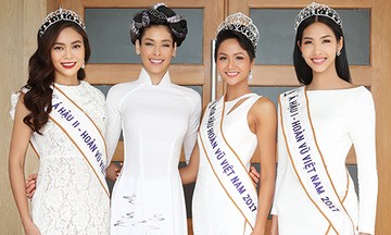 H'Hen Niê và hai Á hậu đọ sắc cùng Miss Universe 2008 Dayana Mendoza