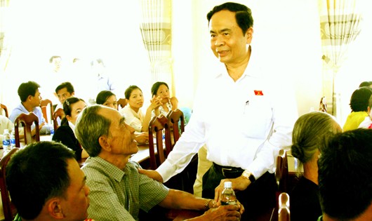 Chủ tịch Trần Thanh Mẫn - Chủ tịch UBTƯMTTQ Việt Nam gặp gỡ các cử tri tại Cần Thơ.