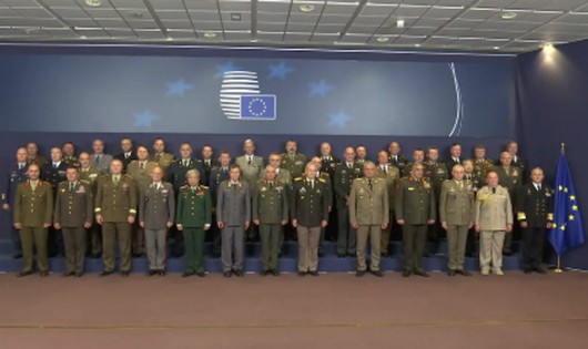Các đại biểu dự Hội nghị Tư lệnh Quốc phòng các nước EU. Ảnh: Cổng thông tin Bộ Quốc phòng.
