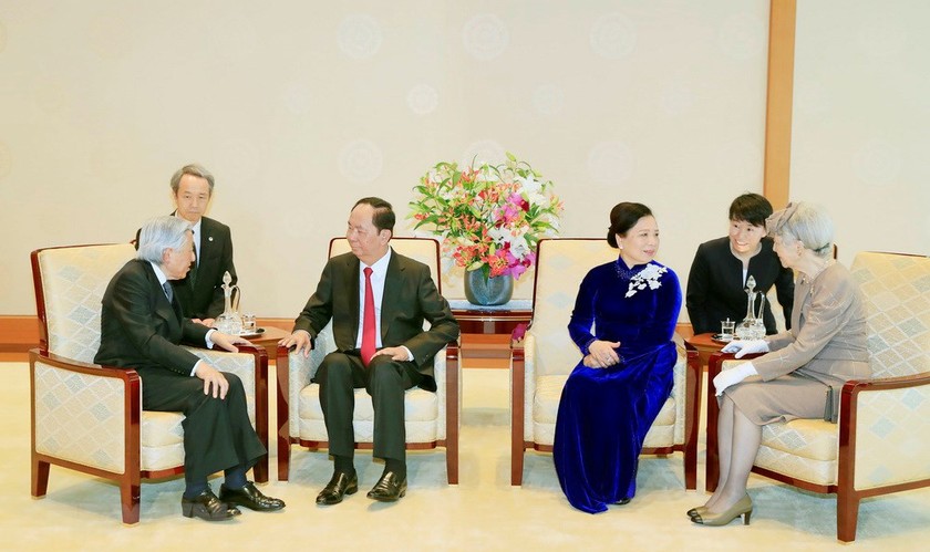 Chủ tịch nước hội kiến Nhà vua và Hoàng hậu Nhật Bản
