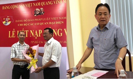 Đảng bộ Báo Pháp luật Việt Nam kết nạp đảng viên mới