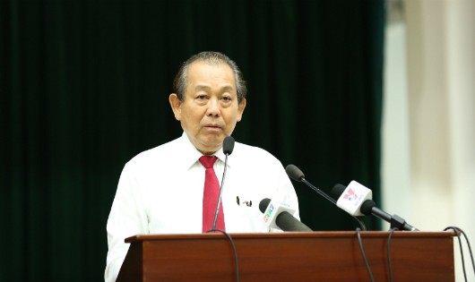Phó Thủ tướng Thường trực Chính phủ Trương Hoà Bình phát biểu chỉ đạo Hội nghị. Ảnh: VGP/Lê Sơn