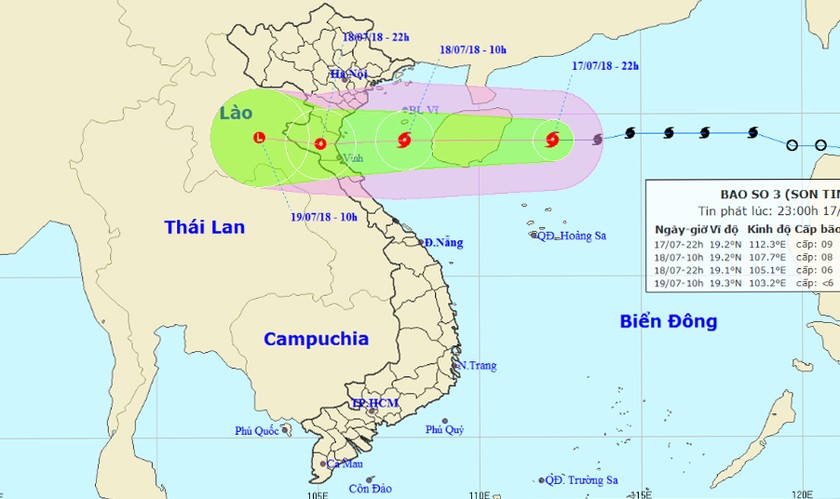 Bão tăng cấp, chiều tối mai khả năng đổ bộ ven biển Hải Phòng đến Hà Tĩnh